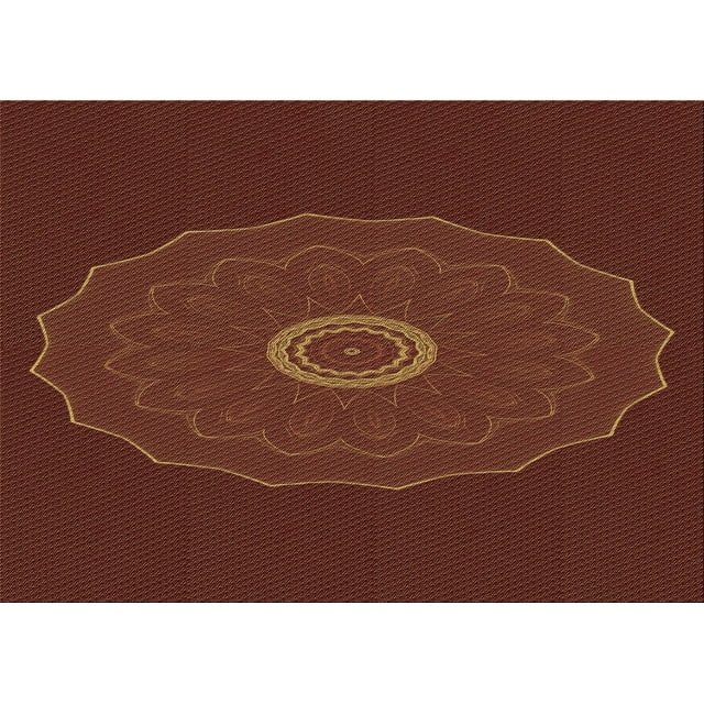 Ahgly Company Tapis d'Intérieur Lavables en Machine, Rectangles Transitionnels Brun Acajou, 2' x 3'