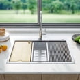 thumbnail image 2 of Kitchen Sink,Drop in Single Bowl Stainless Steel Bar Sink with Cutting Board,Undermount Workstation Kitchen Sink with Accessories, 2 of 8