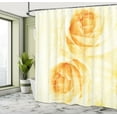 thumbnail image 5 of Ambesonne Abstract Shower Curtain, Watercolor Rose Flower, 69"Wx84"L, Yellow and Beige, 5 of 5