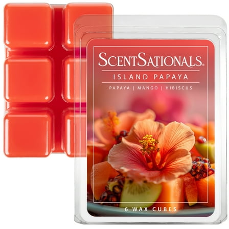 Island Papaya Scented Wax Melts, ScentSationals, 2.5 oz