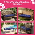 thumbnail image 4 of Millsilo Outdoor Bench Cushion 45" x 18" x 4", Waterproof Patio Garden Cushion with Non Slip Bottom, Thick Cushion for Porch Swing & Outdoor Furniture, Blue, 4 of 7