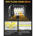 thumbnail image 4 of Paquete de 6 cápsulas de luz LED NAOEVO de 4 pulgadas, 360 W, 36 000 lúmenes, Spot Flood, 4 of 8