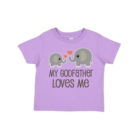 

Inktastic My Godfather Loves Me Godson Gift Toddler Boy or Toddler Girl T-Shirt