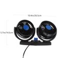 thumbnail image 2 of OULII Ventilateur Électrique Auto Double Tête Portable Silencieux Faible Consommation Ventilateur de Voiture, 2 of 8