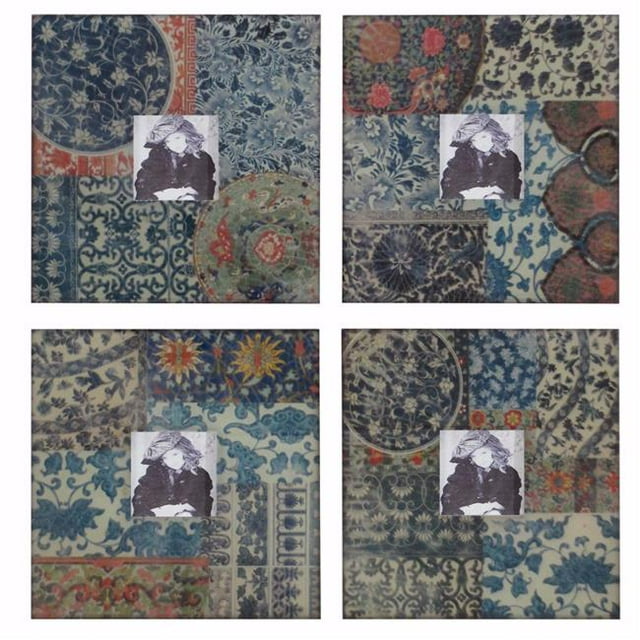 Benzara BM154482 Cadre Photo en Verre Design Classique&44; Multicolore - Lot de 4