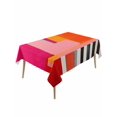 thumbnail image 2 of Pink Orange Tablecloth Rectangle Table Cloth 60x120, Waterproof Tablecloth Outdoor Table Cloth, Geometric Modern Abstract Oil Painting Washable Table Cover for Kitchen Dinning Party, 2 of 8