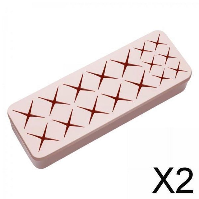 2x Soporte para Pintalabios, Caja de Almacenamiento de Cosméticos, Organizadores de Escritorio, Soporte de Exhibición para Lápiz Labial, Tocador, Cajó 2 piezas