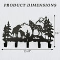 thumbnail image 3 of Animal Themed Metal Towel Hook Wall Mounted Rack For Bathroom Kitchen Home Bear Deer Wolf Design Durable Holder, 3 of 3