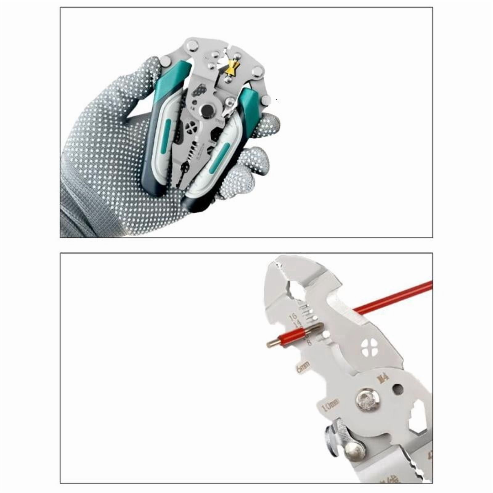 CEORPER Electrician Pliers With Voltage Tester And Wire Stripper Crimping Tool