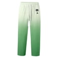 thumbnail image 4 of Men's Summer Gradient Hawaiian Coconut Tree Print Casual Pants Green XL, 4 of 4