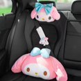 thumbnail image 3 of Reposacabezas de Anime japonés para silla de coche, funda Kawaii para cinturón de seguridad, almohadillas para los hombros, juguetes de felpa Melodyed Kuromied, regalo para niña, 3 of 5