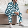 thumbnail image 7 of Naloa Cute Sheep And Hearts Men’s Pajamas Set - Long Sleeve Button Down Sleep Shirt and Pajama Bottoms Sleepwear Set-XX-Large, 7 of 7