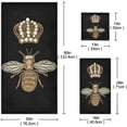 thumbnail image 3 of Coolnut 3 Piece Bath Towel Set, Soft Highly Absorbent Bathroom Towels Gold Bee and Crown Towels Fashion Print Quality Towels (Set of 3, 1 Bath Towel, 1 Hand Towel & 1 Washcloth) Washcloth Gift, 3 of 7
