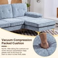 thumbnail image 7 of 84.6'' Convertible Sectional Sofa, Modern L Shaped Couch with Reversible Chaise, 3-Seat Comfy Sectional Couches for Living Room, Upholstered Chenille Deep Seat Sofa with Fluffy Armrests for Bedroom, 7 of 7