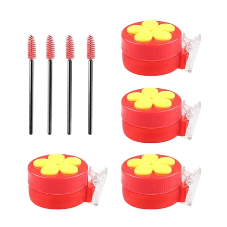Pompotops New Clip Hummingbird Feeder Mini Handheld Bird Feeder Outdoor Hummingbird Feeder For Garden Garden Pots And Other Decorations 4PCS