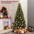 thumbnail image 4 of Costway 8 FT Pre-Lit Artificial Christmas Tree with 360 Warm White LED Lights Metal Stand, 4 of 10