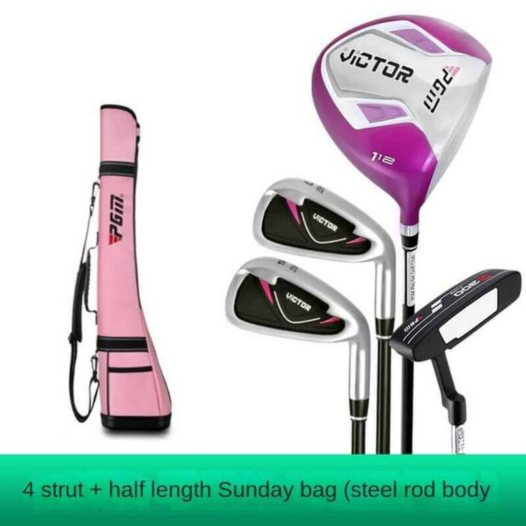 Pgm Women Golf Clubs Iron Complete Set with Bag L Grade Carbon Shaft Rod Cutter Wedges Golf Putter Lady Ltg007, Silver