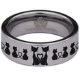 thumbnail image 2 of Cat Lovers Tungsten Carbide Ring, 2 of 9