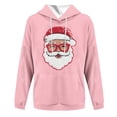 thumbnail image 3 of COM1950s Hauts de Noël pour Femmes, Long Chandail à Capuchon pour Femmes, Chandail à Capuchon de Noël, Haut à Capuche Imprimé, Chandail à Manches Longues, Chandail à Capuchon à Col Rond avec Poche, Design à Rayures Rainurées, 3 of 4