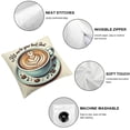 thumbnail image 4 of Outdoor Throw Pillow Cover Cup of Drinks Waterproof Cushion Pack Black Quote on White Pillow Cases Home Decoration for Patio Garden Couch Sofa, 4 of 6