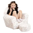 thumbnail image 1 of Sofá Infantil con Otomán Diseño de Concha Blanca MOMCAYWEX, 1 of 6