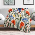 thumbnail image 5 of Watercolor Wildflowers for Women Men Kids Flannel Throw Blankets Soft Fuzzy Lightweight for Home Decor Couch Bed Sofa, 5 of 8
