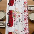 thumbnail image 5 of Table Runners 72 Inches Long Dress Scarves, Valentine's Day Farmhouse Kitchen Table Runner, Coffee Tablerunners, Pink Love Heart Floral Truck Wooden 18x72 Inch, 5 of 9