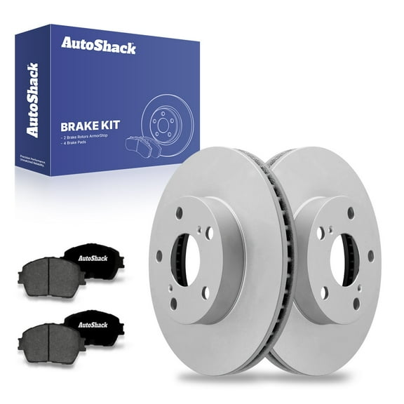 AutoShack 10.83" (275 mm) Front Vented Brake Rotors Coated   Premium Ceramic Brake Pads | Replacement for 2005-2015 Toyota Tacoma | 6-PC Brake Kit | ArmorStop