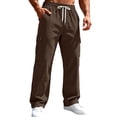 thumbnail image 2 of Men's Corduroy Cargo Pants Relaxed Fit Multi Pocket Casual Utility Trousers Outdoor Workwear, 2 of 9