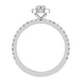 thumbnail image 3 of Round Halo Diamond Engagement Ring for Women Stackable Pave Set 18K White Gold 0.70 CT TW (G,VS1), 3 of 5