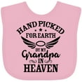 thumbnail image 3 of Inktastic Handpicked for Earth by My Grandpa in Heaven Angel Wings Boys or Girls Baby Bib, 3 of 4