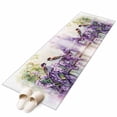 thumbnail image 2 of 2'x6' Rug Runners for Hallways Kitchen, Purple Lavender Non Slip Entryway Beside Floor Carpet Runner, Wildflower Garden Floral Motifs Birds Washable Laundry Room Bedroom Throw Rugs Mat for Family Pet, 2 of 8
