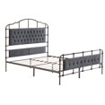 thumbnail image 5 of Sophisticated Platform Bed Frame with Boucle Fabric Headboard, Complete with Headboard, Footboard, and Under-Bed Storage, Wood Slat Support, No Box Spring Required, Simple Assembly, 5 of 9