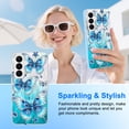 thumbnail image 3 of CASEFIV for Samsung Galaxy S26 Case,Cute Butterfly Pattern Magnetic Phone Cover Translucent Slim Protective Case for Women Girls,Blue Butterfly, 3 of 8