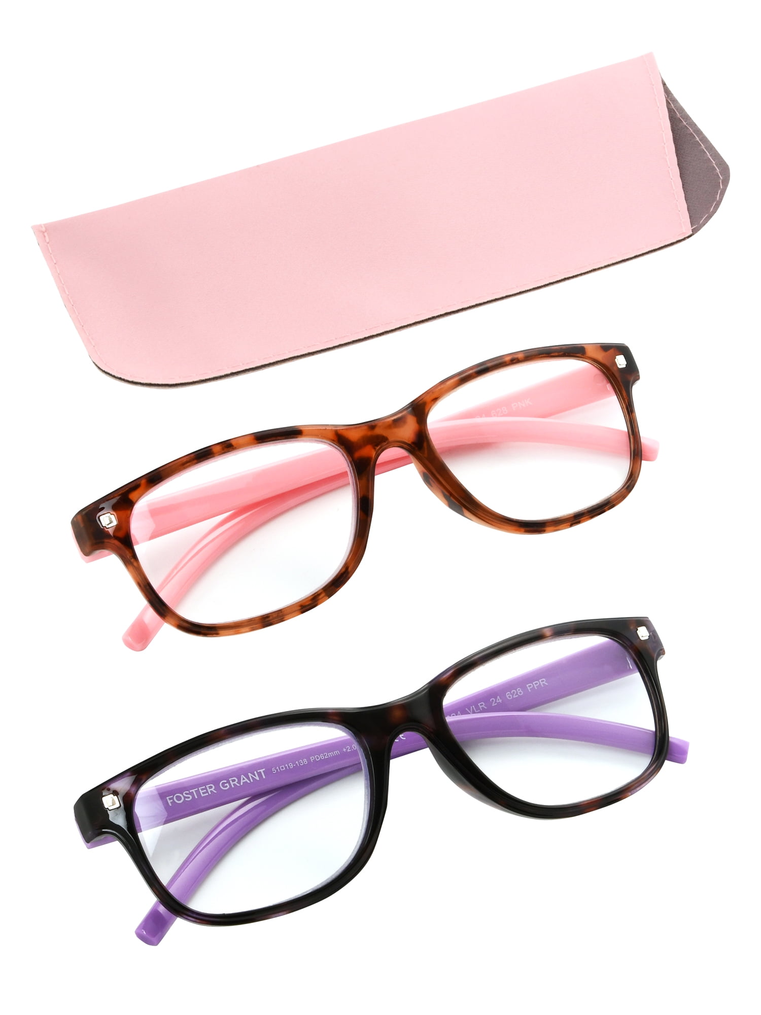 Foster Grant Purple Square Reading Glasses