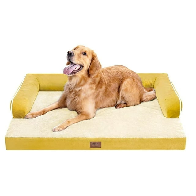Cama grande para perros MEKIY, espuma viscoelástica ortopédica, 91 x 69 x 18 cm