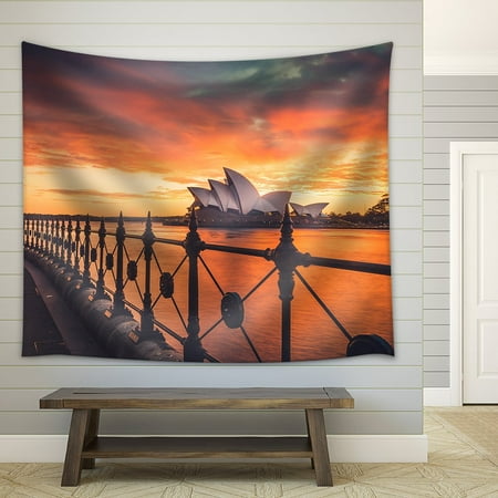 Wall26 Sydney Opera House At Sunset Time Fabric Wall Tapestry