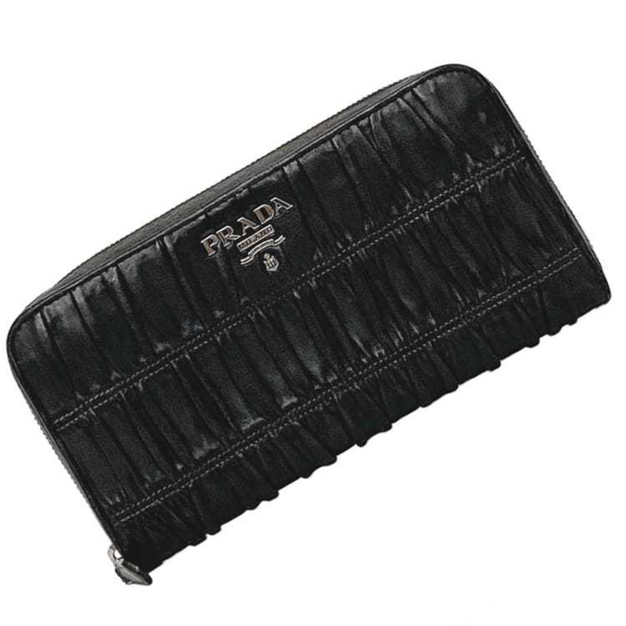 Prada PRD-WALL-2MO912-QWA-F0002 Saffiano Leather Wallet, Black