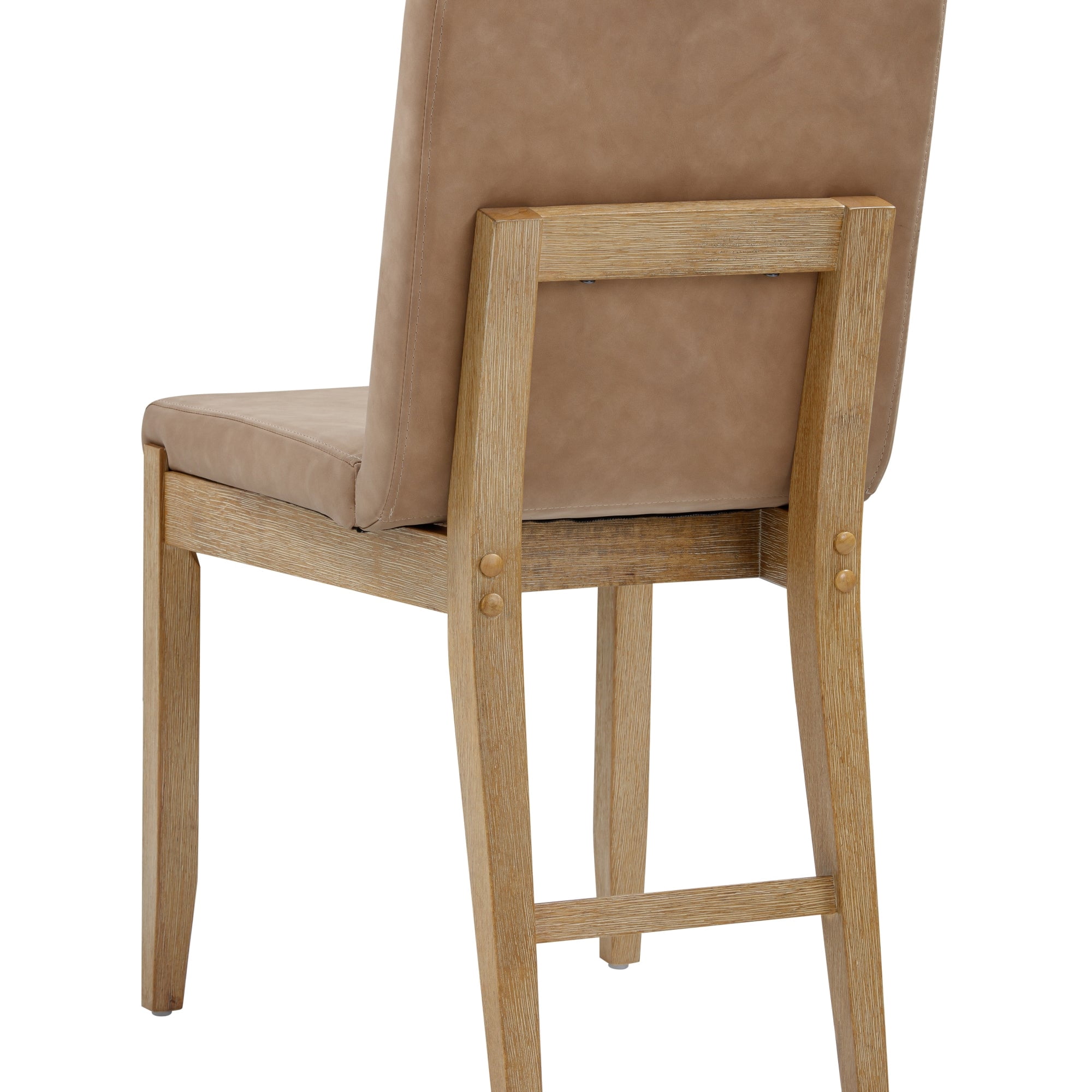 Nathan James Gracie Modern Dining Chair with Cushion, Upholstered Dining Chair with Solid Wood Frame, Light Brown