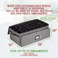 thumbnail image 5 of Hold N' Storage Christmas Ornament Storage Box Hold Up to 72-3 Inch Ornaments, Gray, 5 of 9