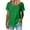 Green, variant on Women's Sequin Blouse Short Sleeve Crewneck Solid Pullover Lounge Top for Party Blue L