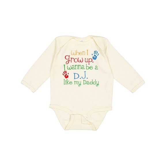 Inktastic Dj Like Daddy Boys or Girls Long Sleeve Baby Bodysuit
