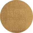 thumbnail image 1 of Ahgly Company Indoor Round Abstract Brown Contemporary Area Rugs, 6' Round, 1 of 4
