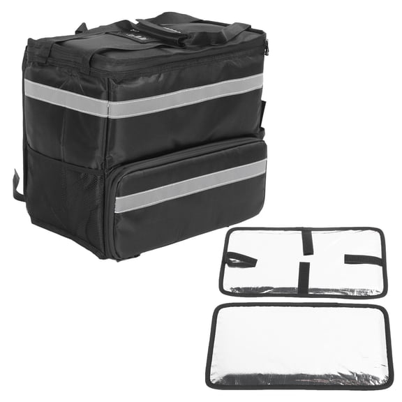 YAHHU 1680D Waterproof Expandable Insulated Food Delivery Backpack – Hot Pizza & Takeout Bag, Dual Shoulder, Black