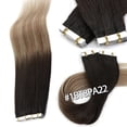 thumbnail image 2 of SEGO Human Hair Tape In 100% Human Hair Extensions 20Pcs 50g/pack Straight Seamless Skin Weft Full Head Double Sided Tape Hair, 2 of 9