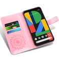 thumbnail image 2 of Magnetic Flip PU Leather Wallet Case Money Bill Pocket Purse 3 Credit Card Slot Cover for Google Pixel 4, Rose Gold, 2 of 5