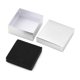 thumbnail image 2 of Cardboard Jewelry Boxes for Ring Earring Necklace with Sponge Inside Square Silver 7.4x7.4x3.2cm, 2 of 3
