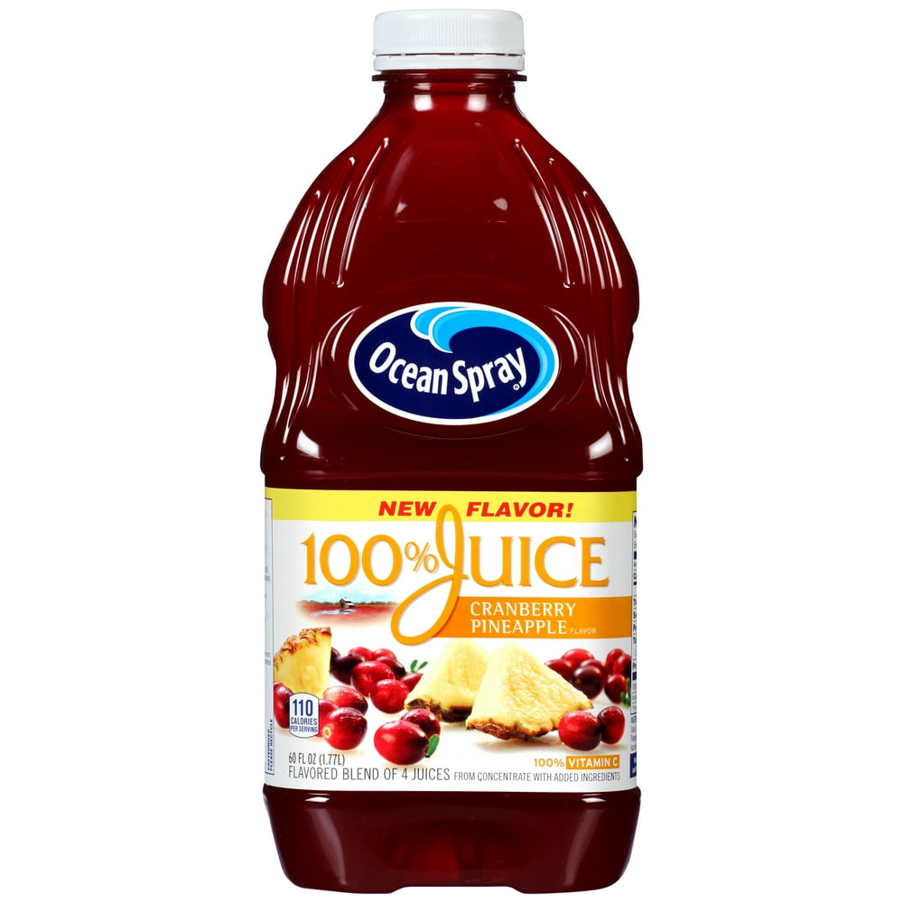 Ocean Spray 100 Juice Cranberry Pineapple 60 Fl Oz 2634