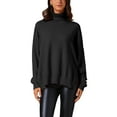 thumbnail image 1 of Suéter de cuello alto para mujer INSPIRE CHIC, parte superior para un guardarropa de invierno elegante, L negro, 1 of 6