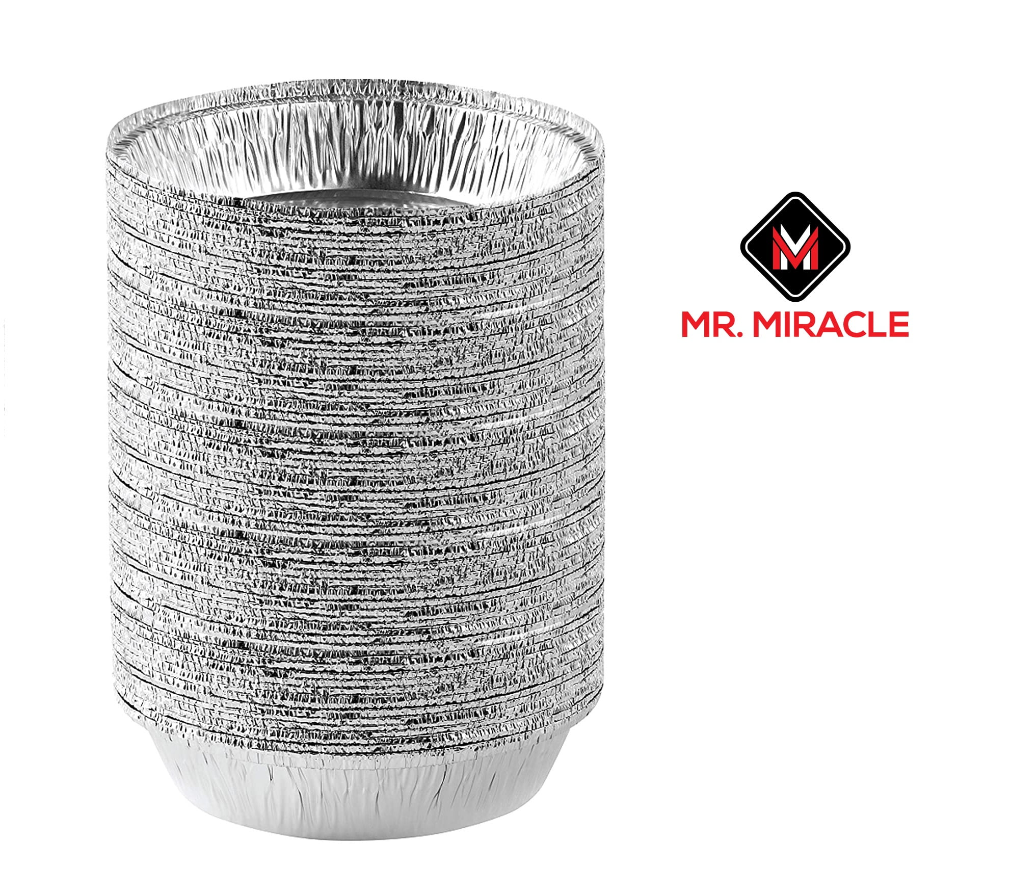 Mr Miracle 9 inch Round Foil Pans. For Baking, Roasting, Food Prep